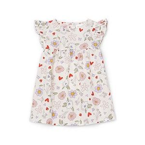 Okie Dokie Baby Girls Short Sleeve Flutter Sleeve A-Line Dress